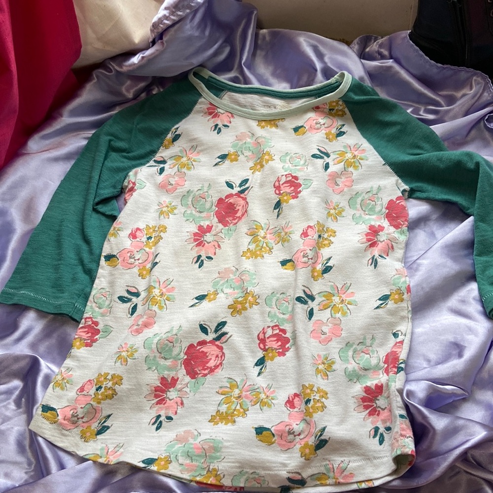 A long sleeve floral shirt
